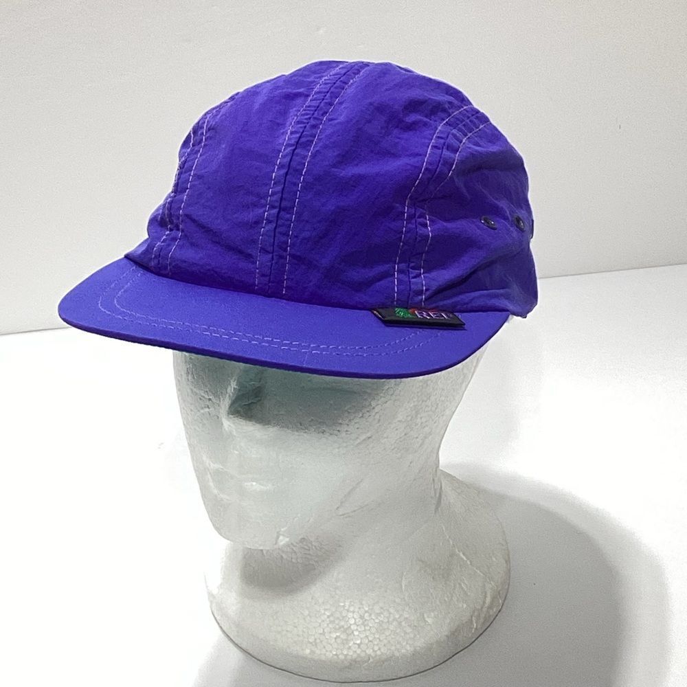 Vintage REI Purple and Teal Nylon Athletic Hat Boys Made In USA